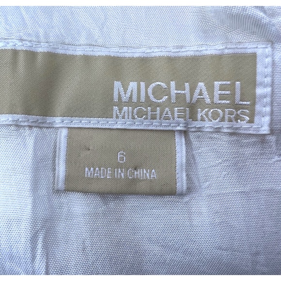 MICHAEL Michael Kors White Lace Flare Casual Dress 100% Cotton Size 6 - Picture 2 of 2